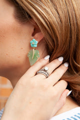 Flower & Leaf Earring