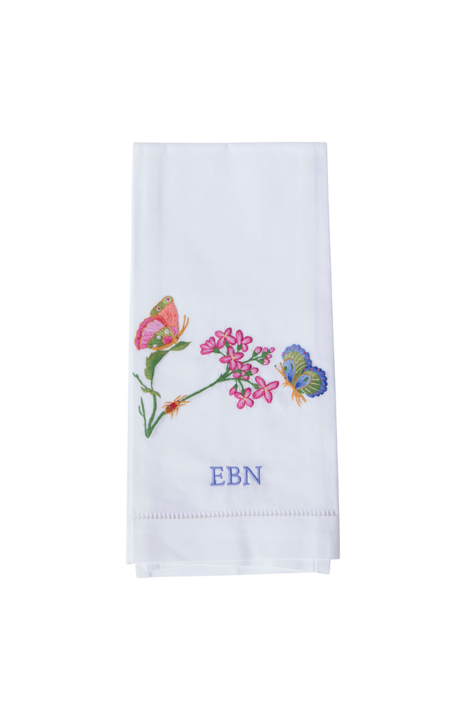 Butterflies and Flowers Guest Towel