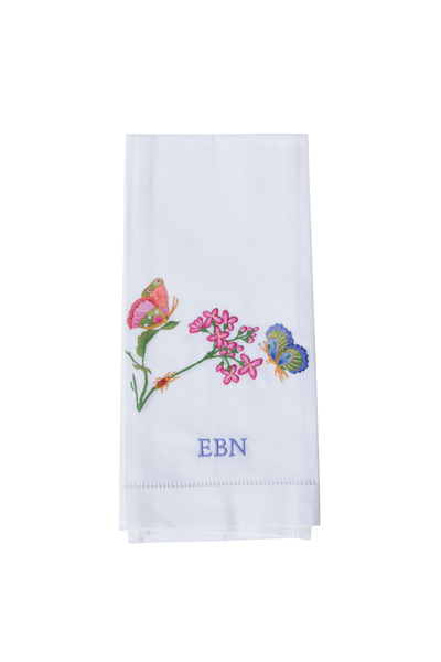 Butterflies and Flowers Guest Towel