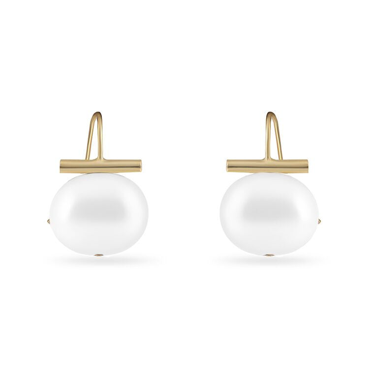 Pebble Pearl Earring