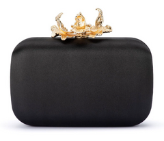 Adele Orchid Lock Clutch