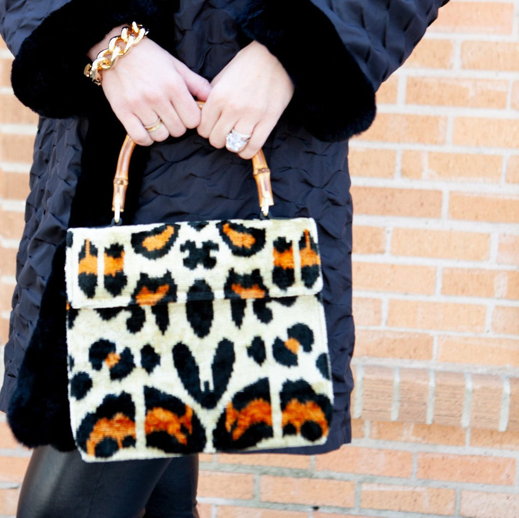 Arrie Bamboo Bag in Leopard