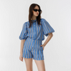 Frida Shorts in Blue Ivy Stripe