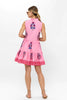 Yoke Dress in Boca Pink