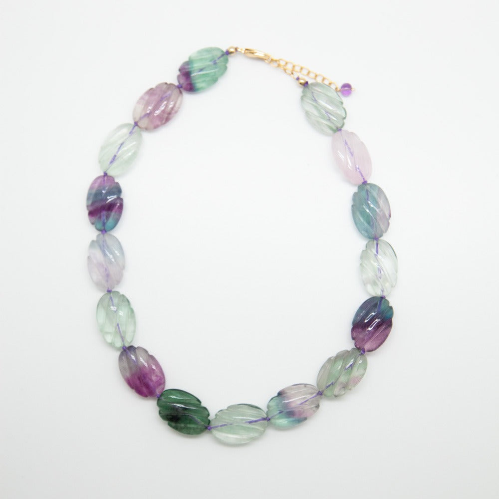 Carved Fluorite Necklace