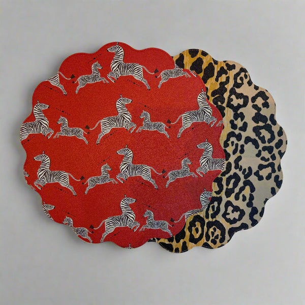 VIDA Reversible Cheetah & Zebra Placemats