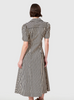 Clark Dress in Ganache Pinstripe