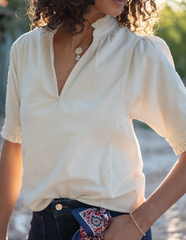 Sweet Clementine Top in Opal
