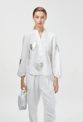 Cupid Linen Shirt in Silver