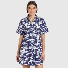 Dock Dress in Fish Print