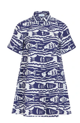 Dock Dress in Fish Print