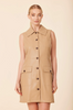 Vegan Leather Sleeveless Dress