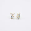 Double Pear CZ Studs