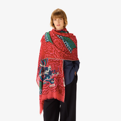 Dragon Scarf in Fuchsia