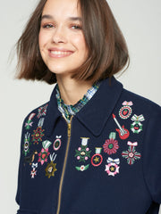 Embroidered Bomber Jacket