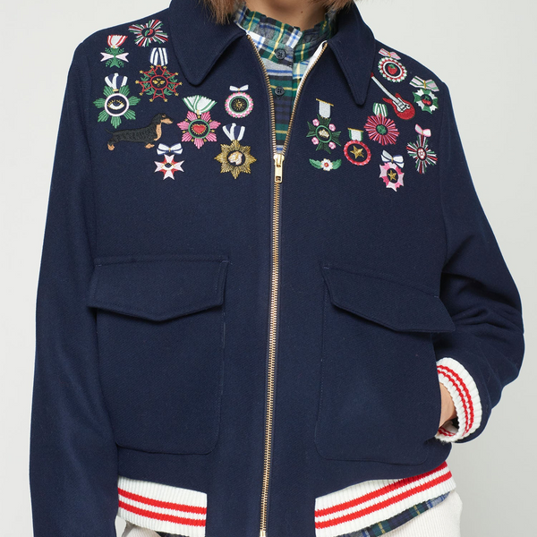 Embroidered Bomber Jacket