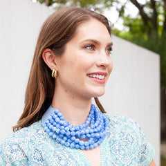 Marble Stone Cornflower Necklace