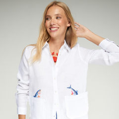 Fish Ruffled Pocket Shirt