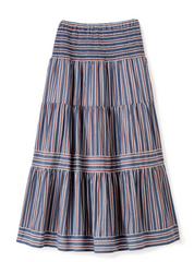 Kylie Midi Skirt in Cartolina Navy St.