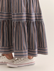 Kylie Midi Skirt in Cartolina Navy St.
