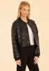 Faux Leather Heart Quilted Jacket