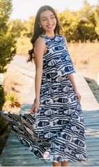 Pavillion Skirt in Fish Print