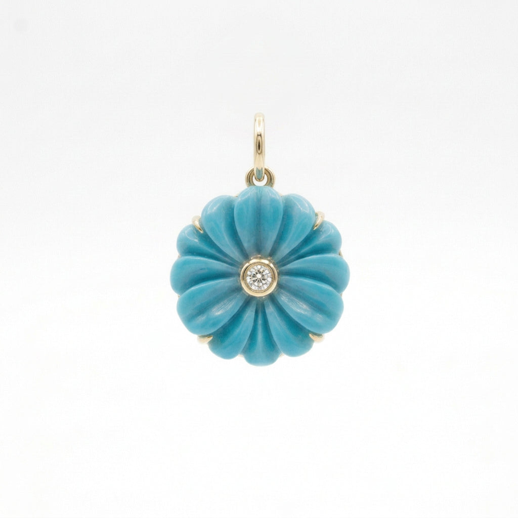 Carved Flower Charm