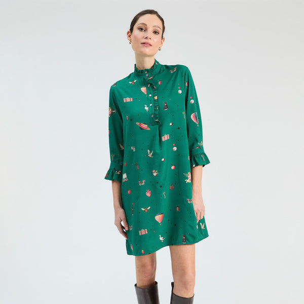 Gara Dress in Green Cupid