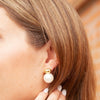 Gold Bean & Pearl Earring