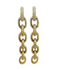 Pave Link Earrings