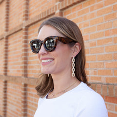 Pave Link Earrings