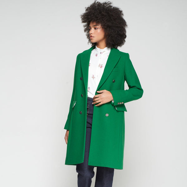 Green Double Breasted Coat