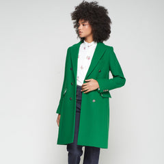 Green Double Breasted Coat