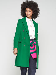 Green Double Breasted Coat