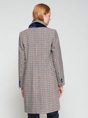 Houndstooth Wool Coat