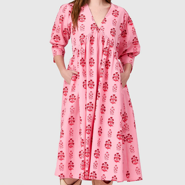 Ingrid Dress in Scarlet Blossom