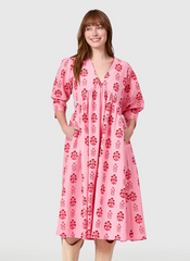 Ingrid Dress in Scarlet Blossom