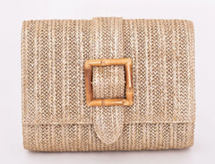 Janie Straw Clutch