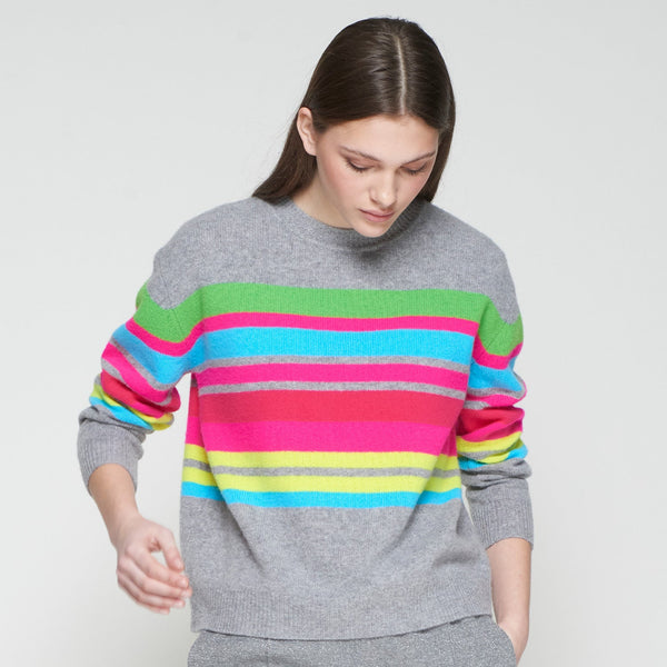 Jersey Stripe Sweater in Neon