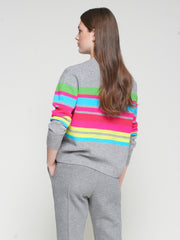 Jersey Stripe Sweater in Neon