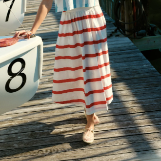 Kit Skirt in Beacon Stripes
