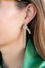 Knotted Rhinestone Earrings