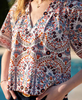 Lacy Tie Top in Arched Floral