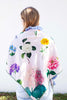 Les Fleurs Scarf in Pink/Blue