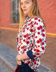 Margot Button Up in Poppy