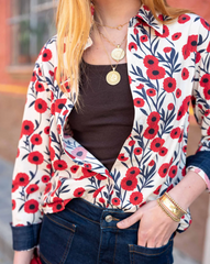 Margot Button Up in Poppy