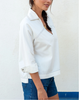 Poppy Popover Top in White