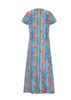 Floral Striped Silk Dress