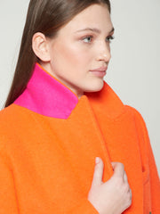 Orange Double Breasted Coat