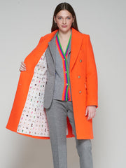 Orange Double Breasted Coat